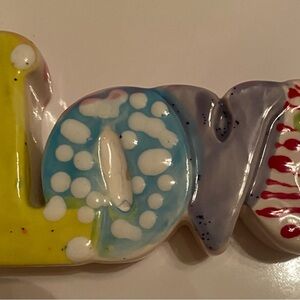 Colorful Ceramic Love Sign